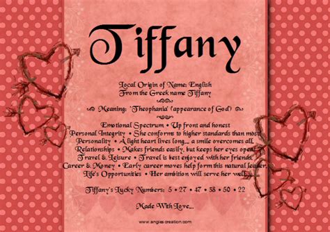 what is the meaning of tiffany